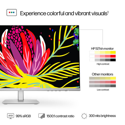 HP Series 5 27 inch FHD Height Adjust Monitor - 527sh HP Series 5 27 inch FHD Height Adjust Monitor - 527sh